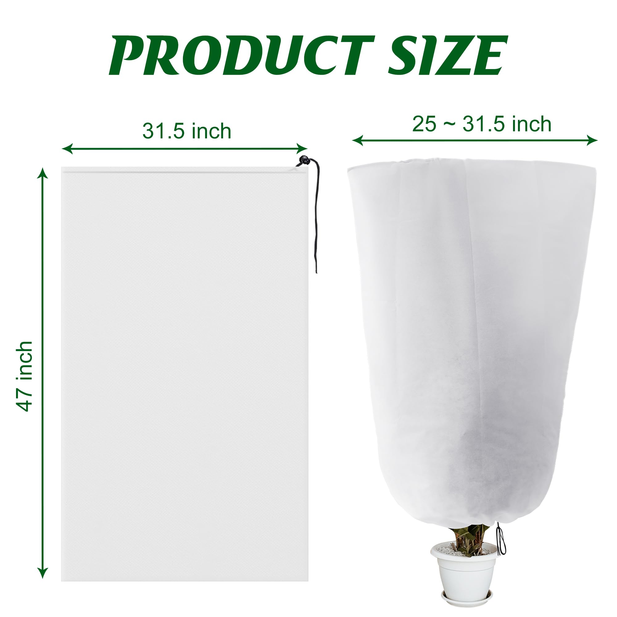 Alpurple plant cover showing drawstring feature