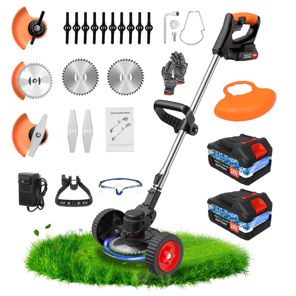 ALSO GO Cordless Weed Wacker front view with adjustable pole
