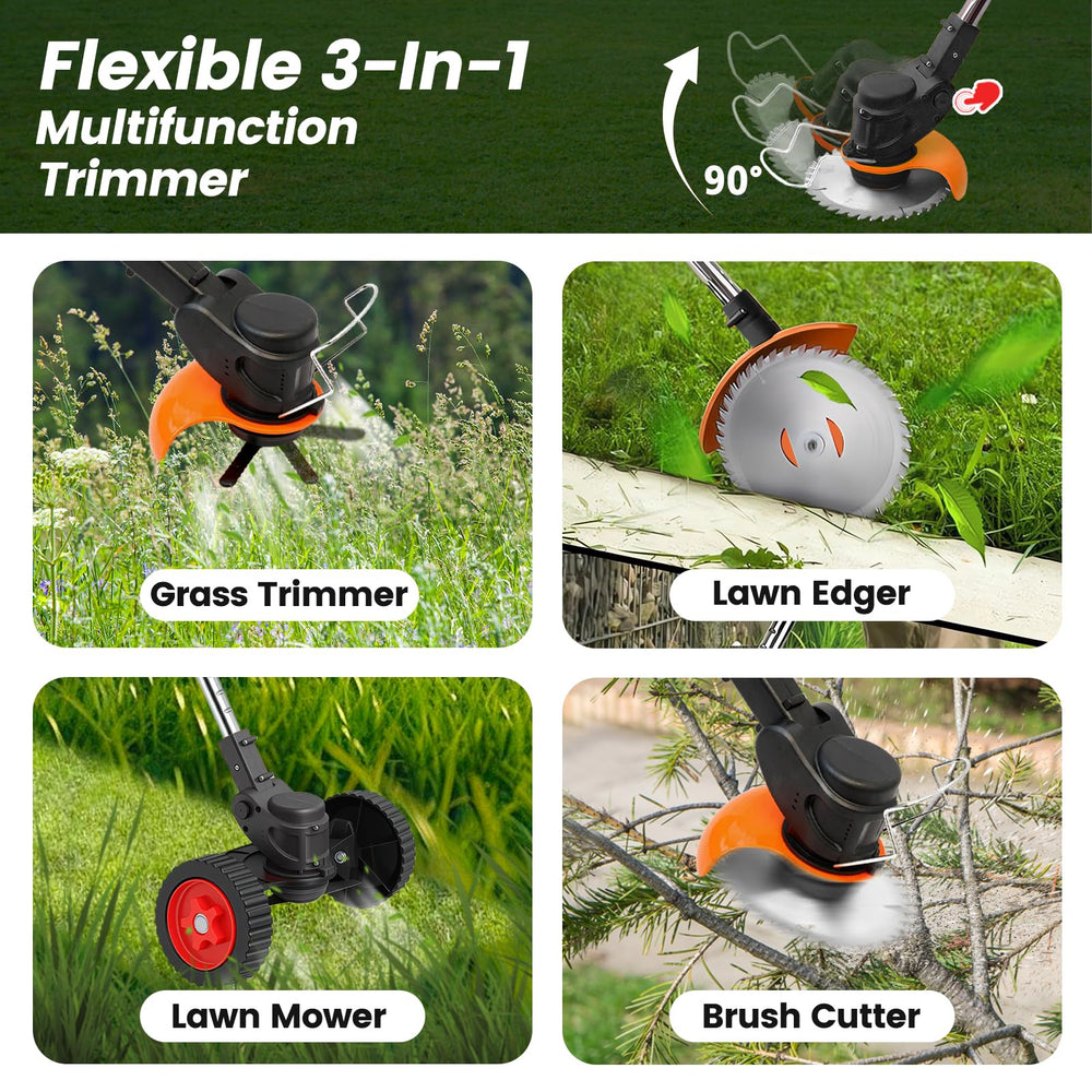 ALSO GO Cordless Weed Wacker with dual batteries