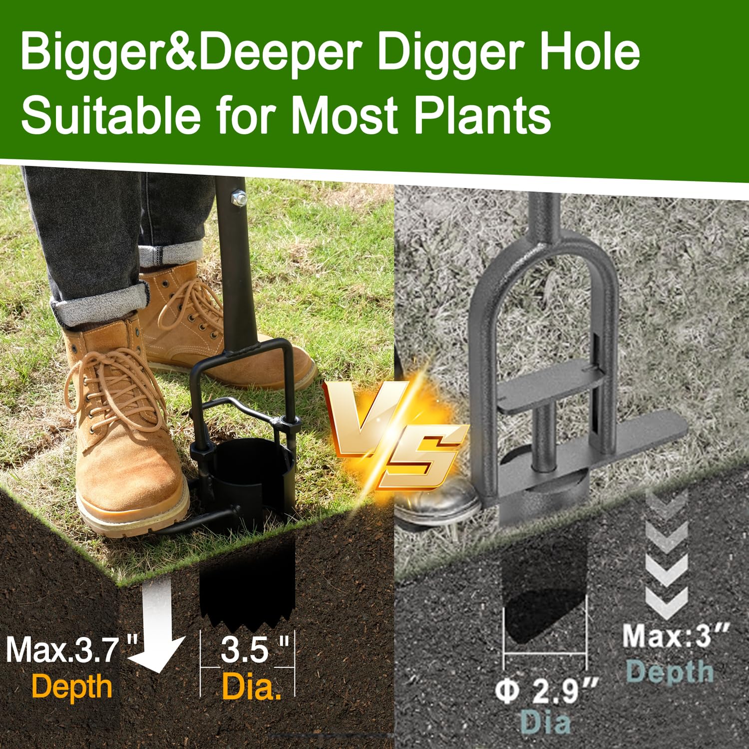 Altdorff Bulb Planter Tool showing serrated base