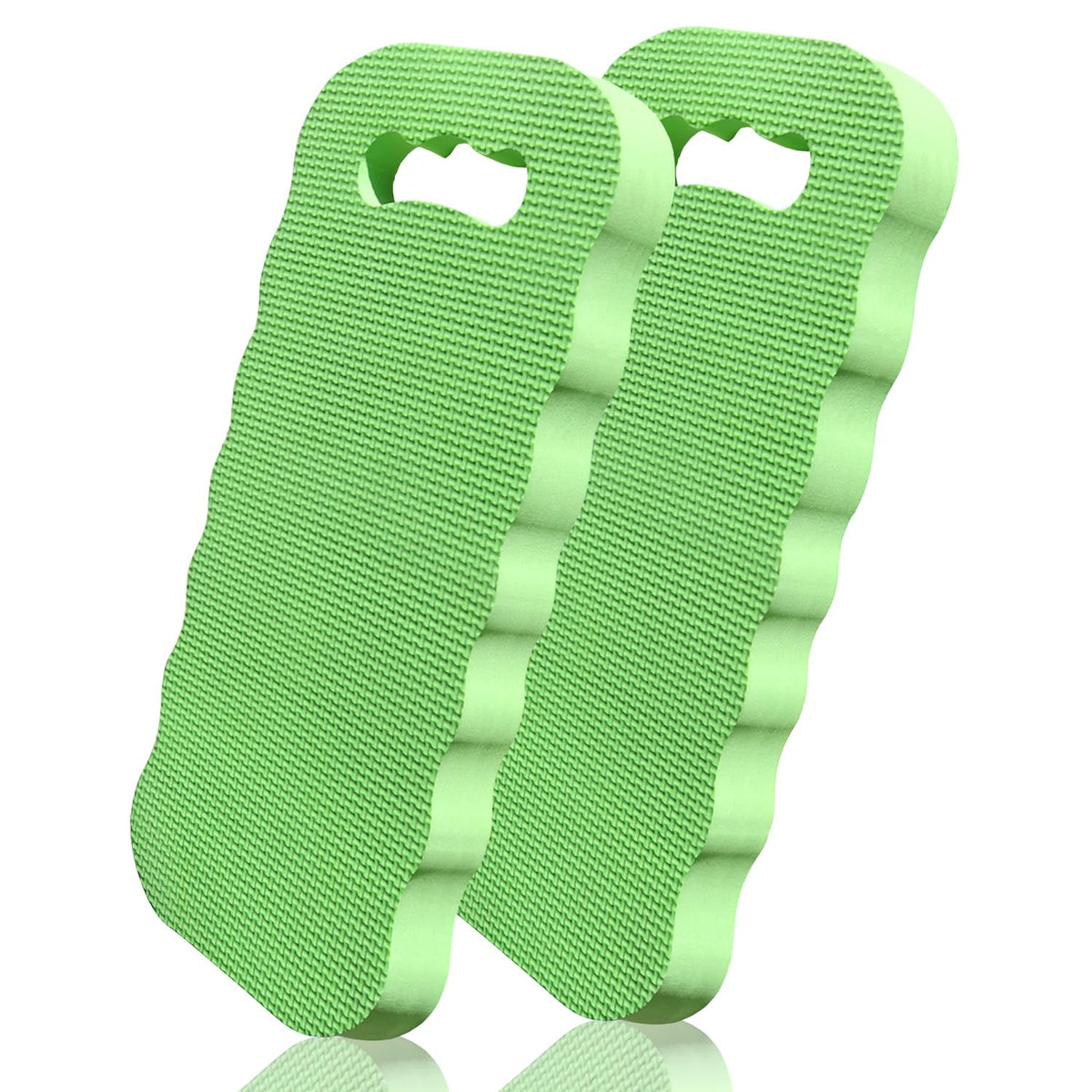 Altdorff Thick Kneeling Pad 2 Pack in green color on a garden surface