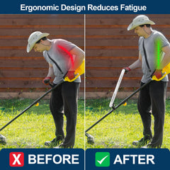 AltitudeCraft handle extensions installed on a string trimmer