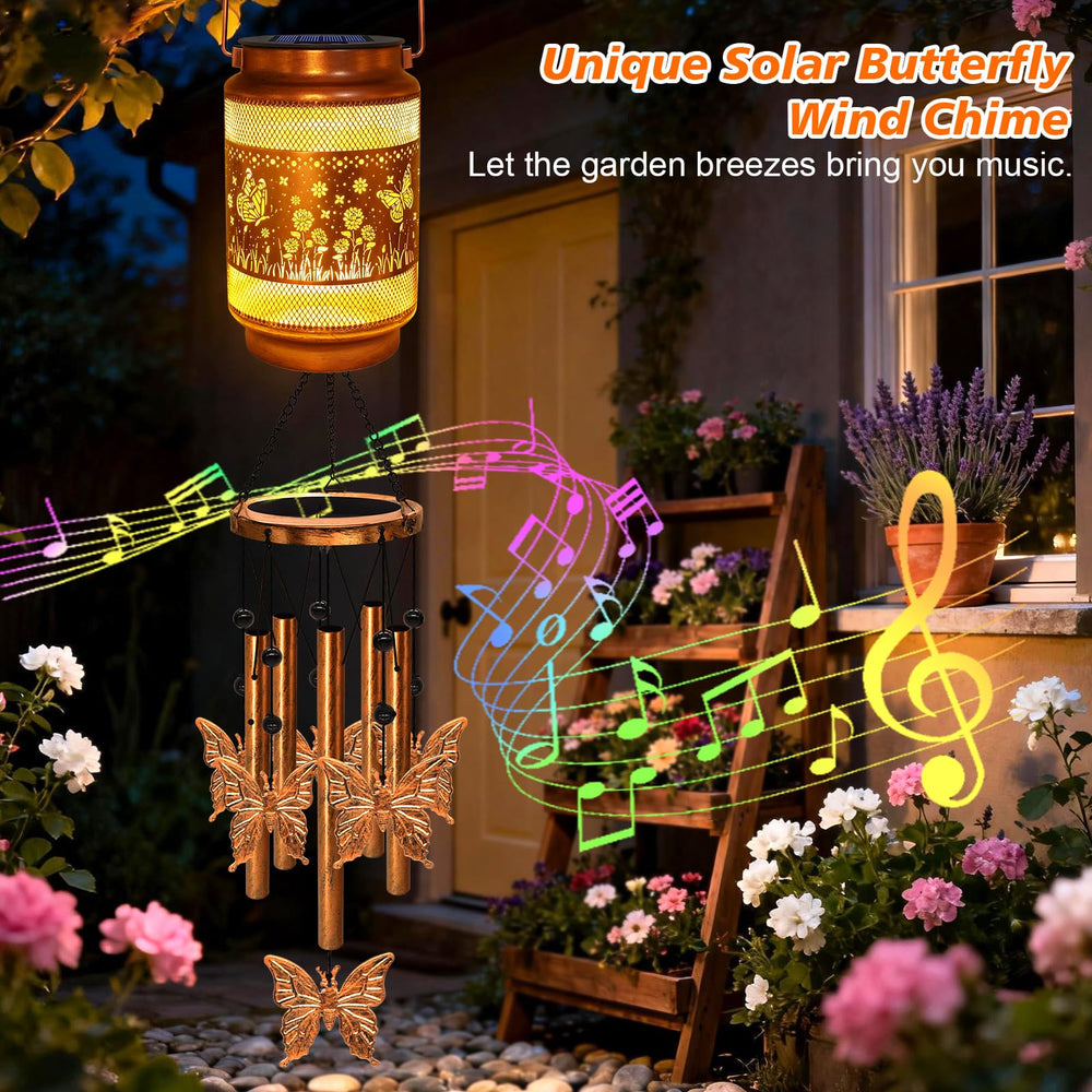 Aluminium tubes of the butterfly wind chime