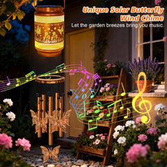 Aluminium tubes of the butterfly wind chime