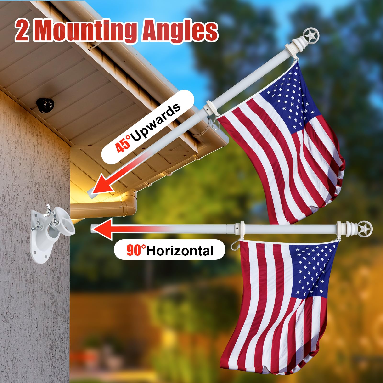 Aluminum flag holder bracket for 6ft flagpole