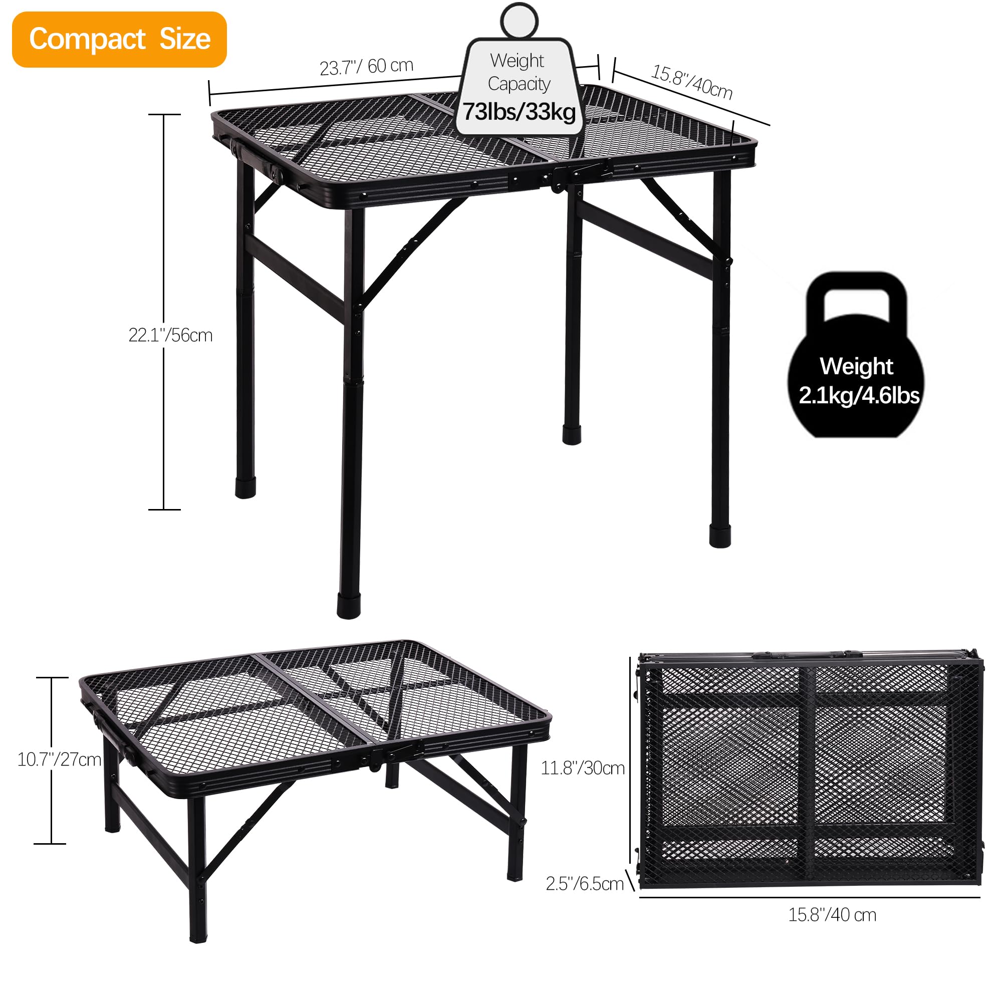 ALZEROOE Portable Folding Table assembly guide and installation tool