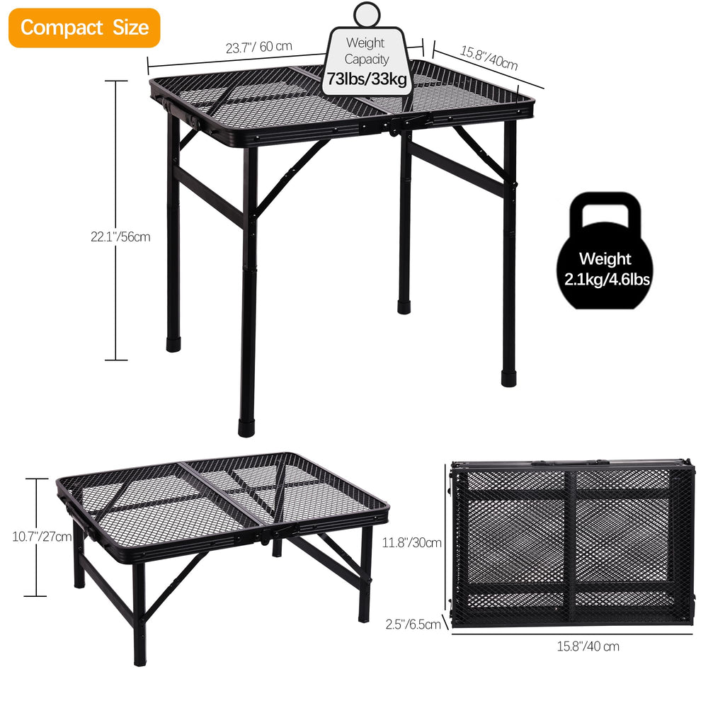 ALZEROOE Portable Folding Table assembly guide and installation tool