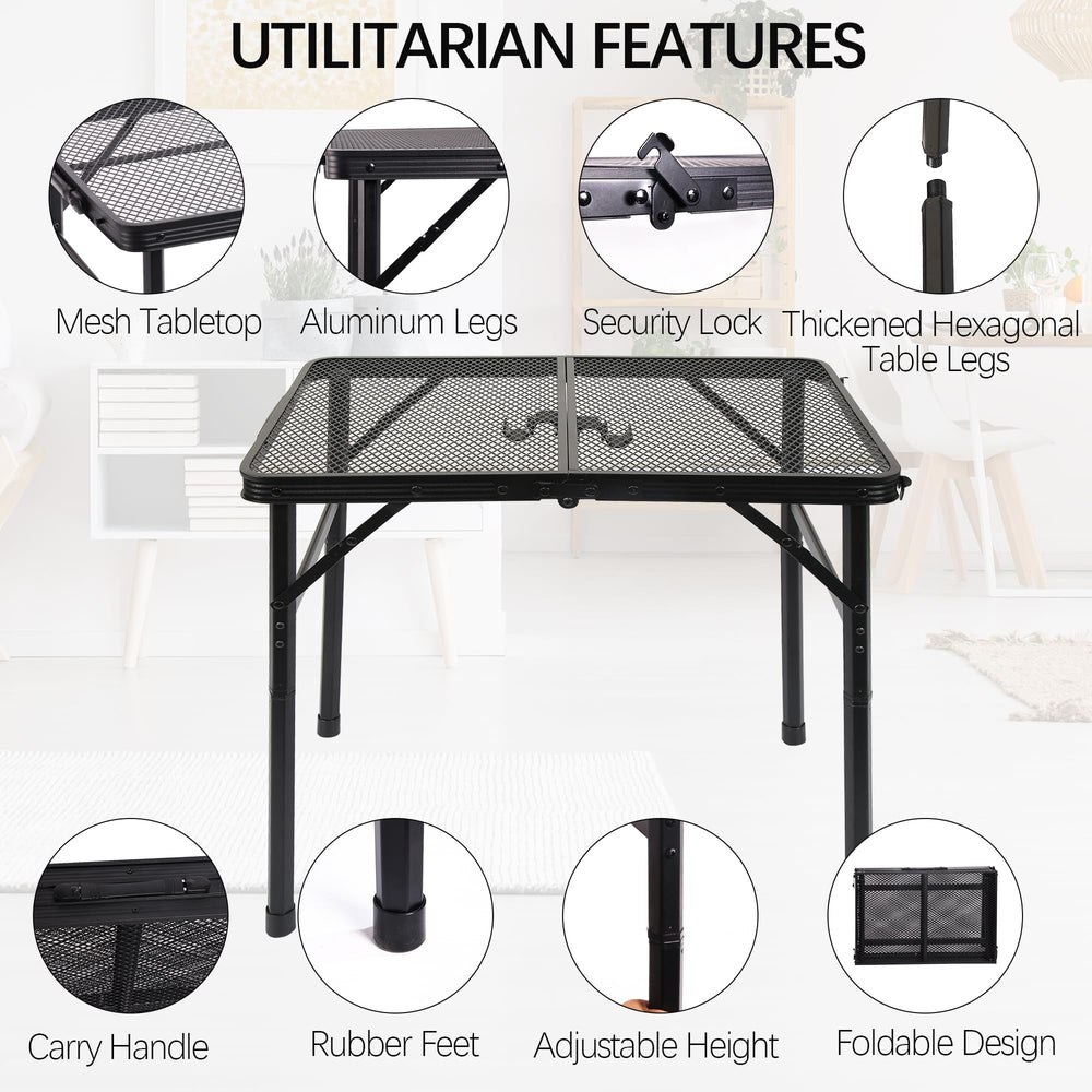ALZEROOE Portable Folding Table in outdoor picnic setup