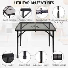 ALZEROOE Portable Folding Table in outdoor picnic setup