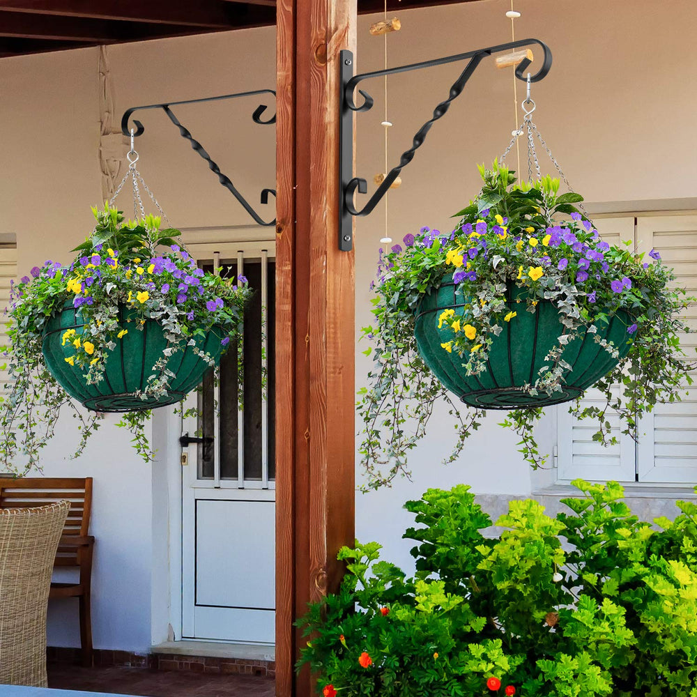 AMAGABELI 12-inch metal plant bracket with lantern