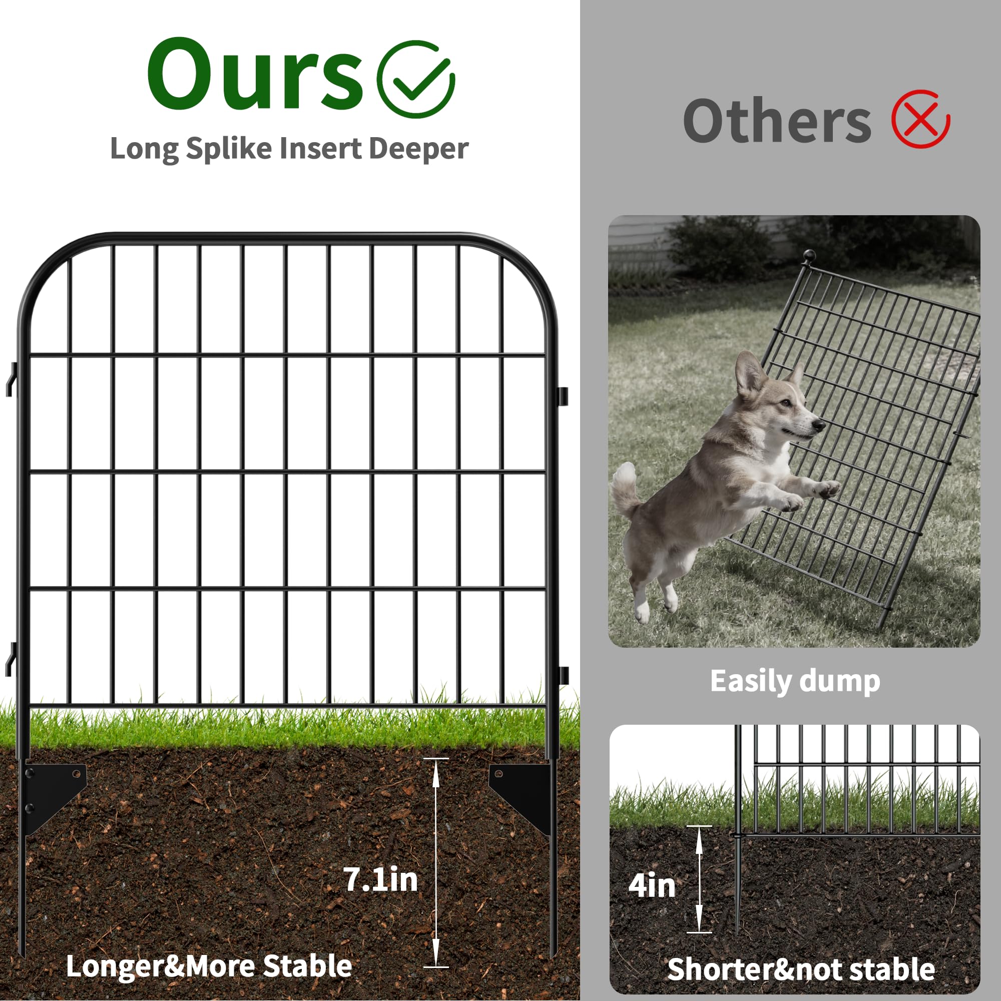AMAGABELI decorative garden fence showing flexible gate design
