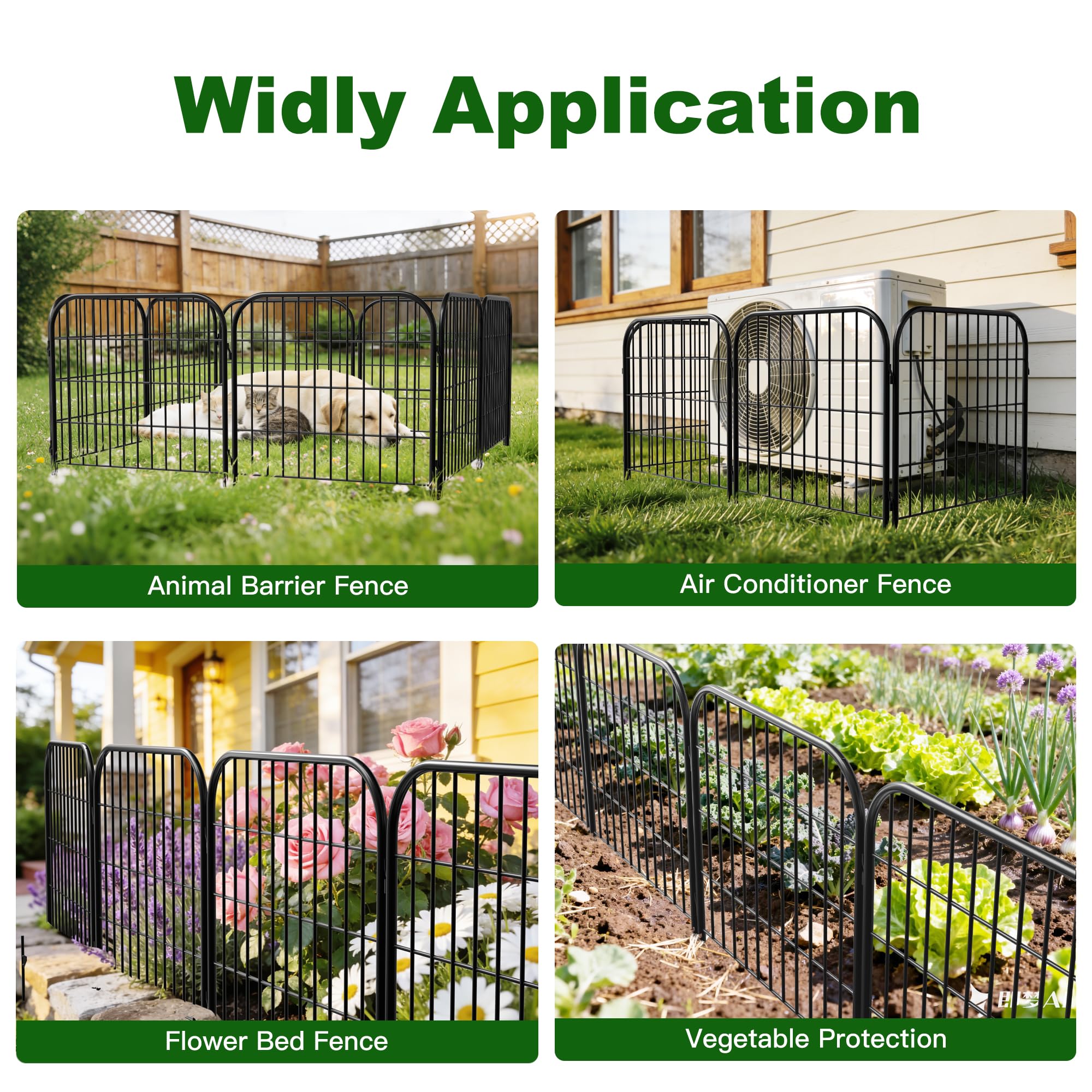 AMAGABELI garden fence black colour against green background