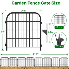 AMAGABELI garden fence panel close-up showing iron material