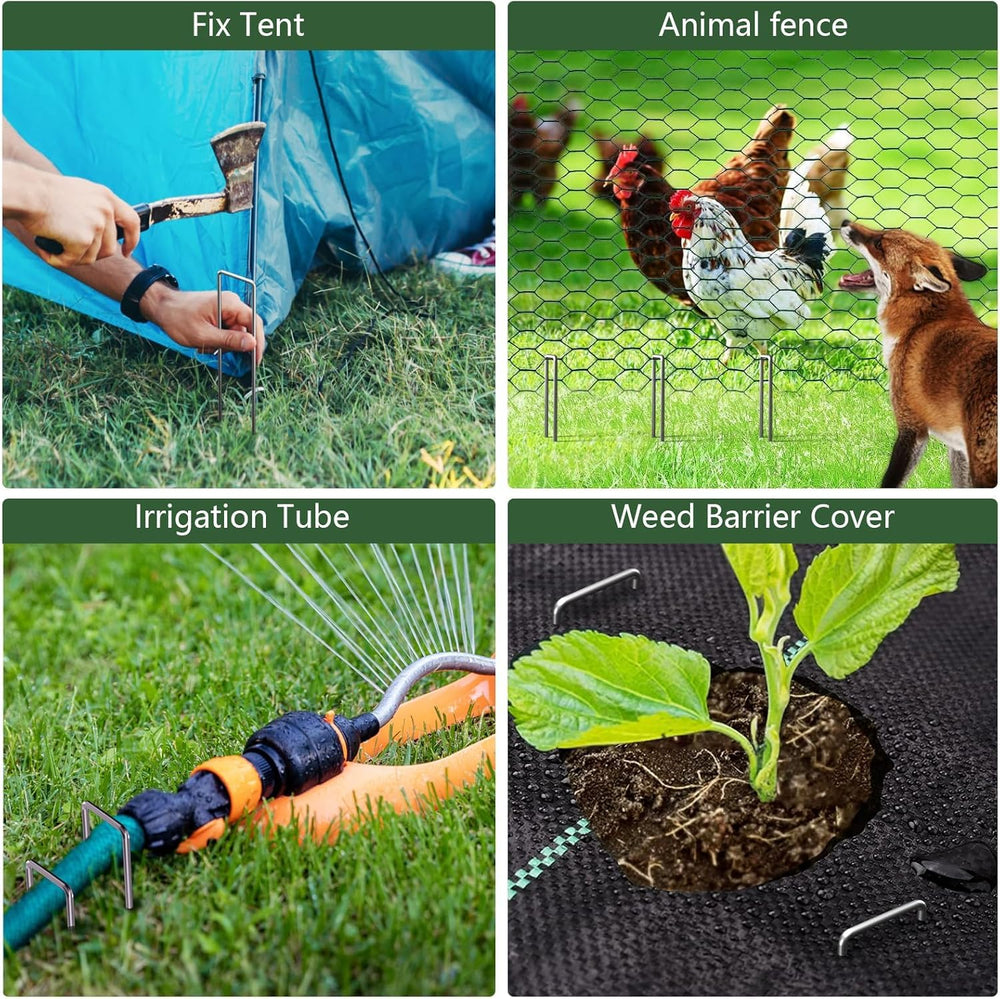 AMAGABELI landscape staples securing landscape fabric