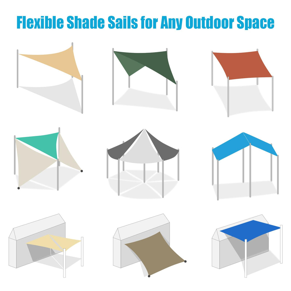 Amagenix 10' x 12' Sun Shade Sail hanging outdoors