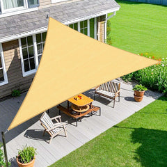 Amagenix 16'x16'x16' Sun Shade Sail Triangle in Sand front view