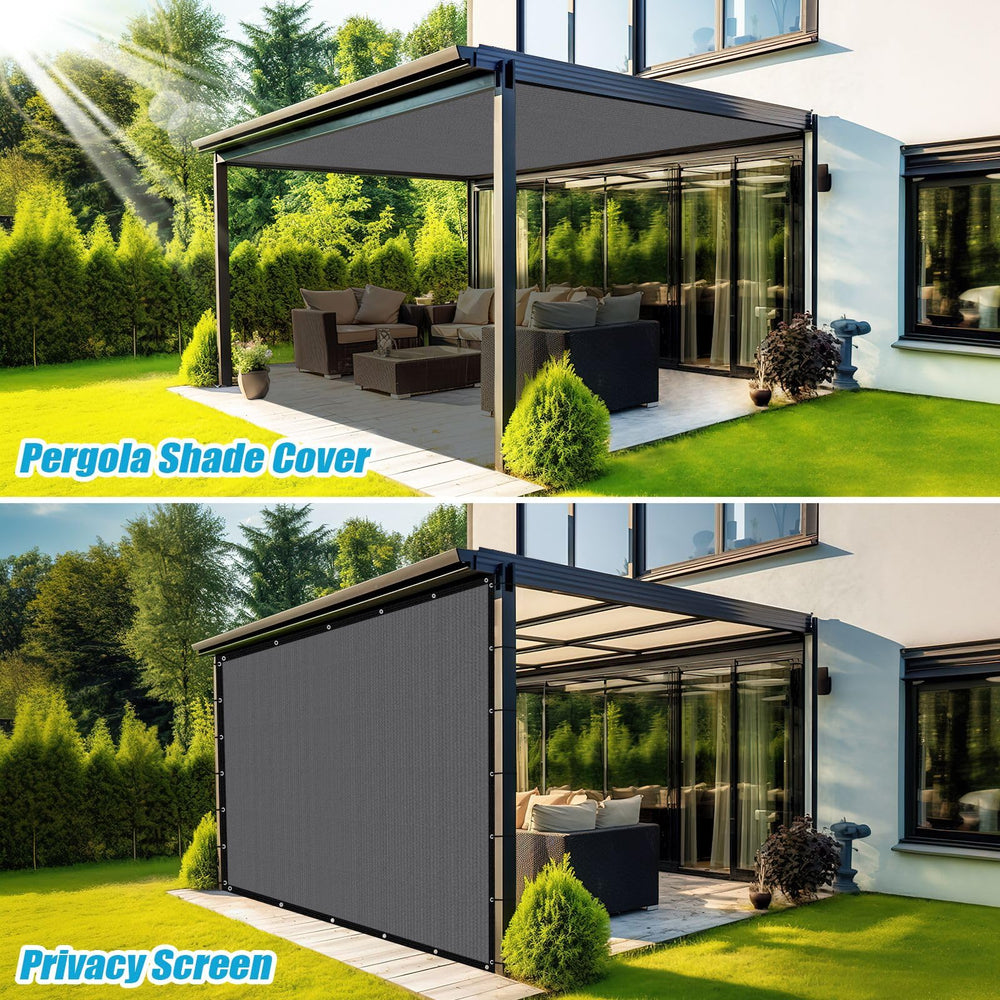 Amagenix 8' x 12' Sun Shade Cloth in use in a garden setting