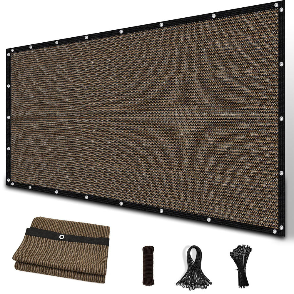Amagenix 90% Sun Shade Cloth 3' x 6' Mocha front view