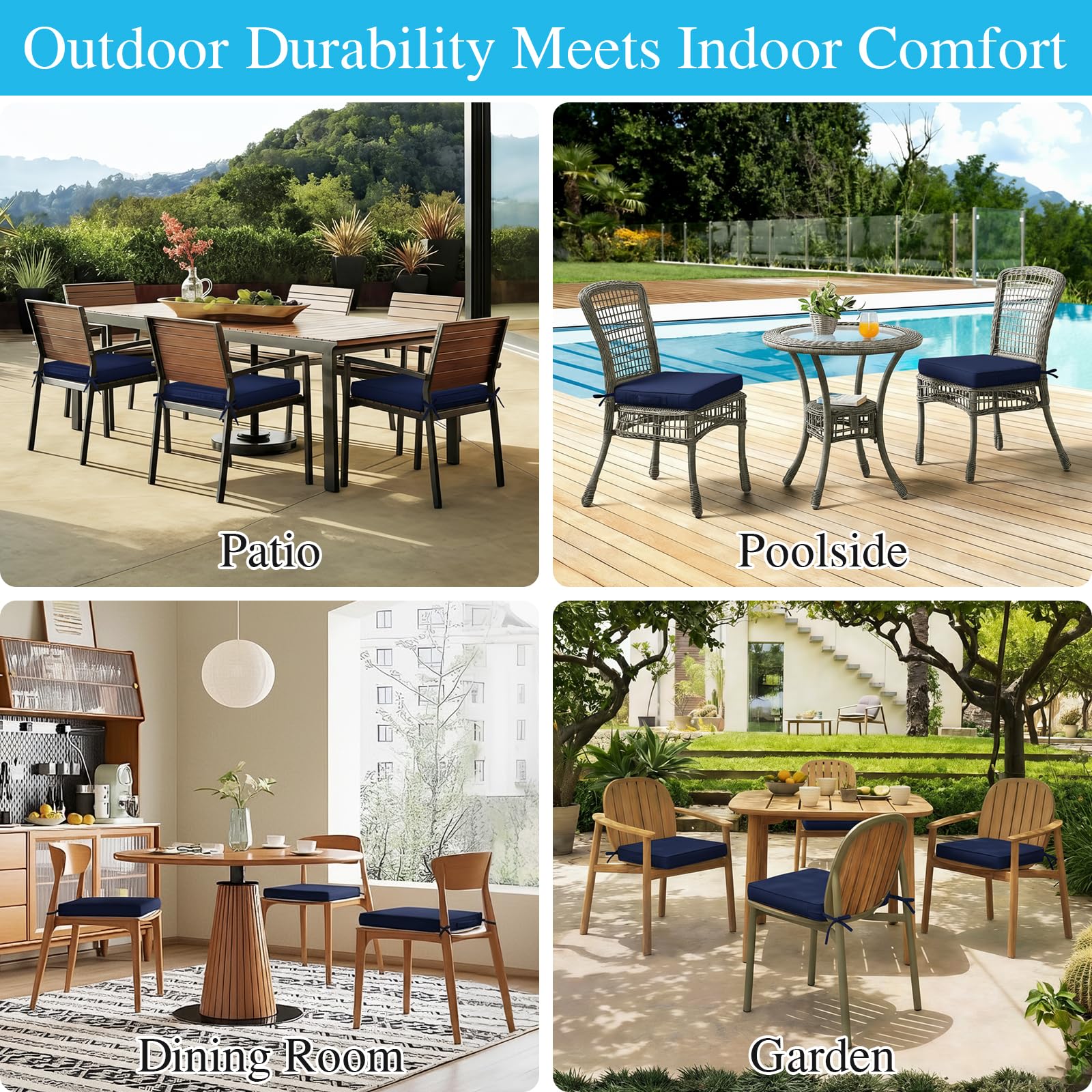 Amagenix outdoor chair cushions set of 2 with packaging