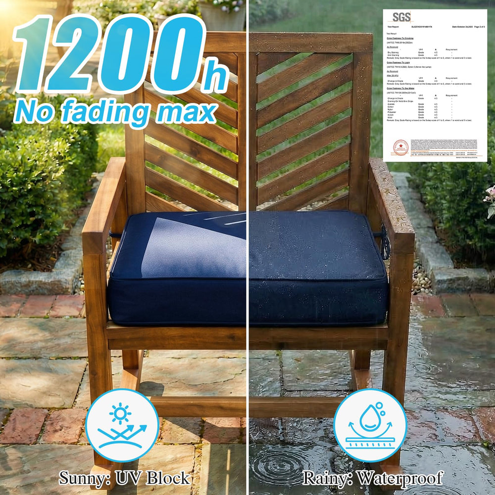 Amagenix outdoor chair cushions with carry handle for easy transport