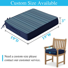 Amagenix outdoor cushions showing dual-sided design, striped and solid