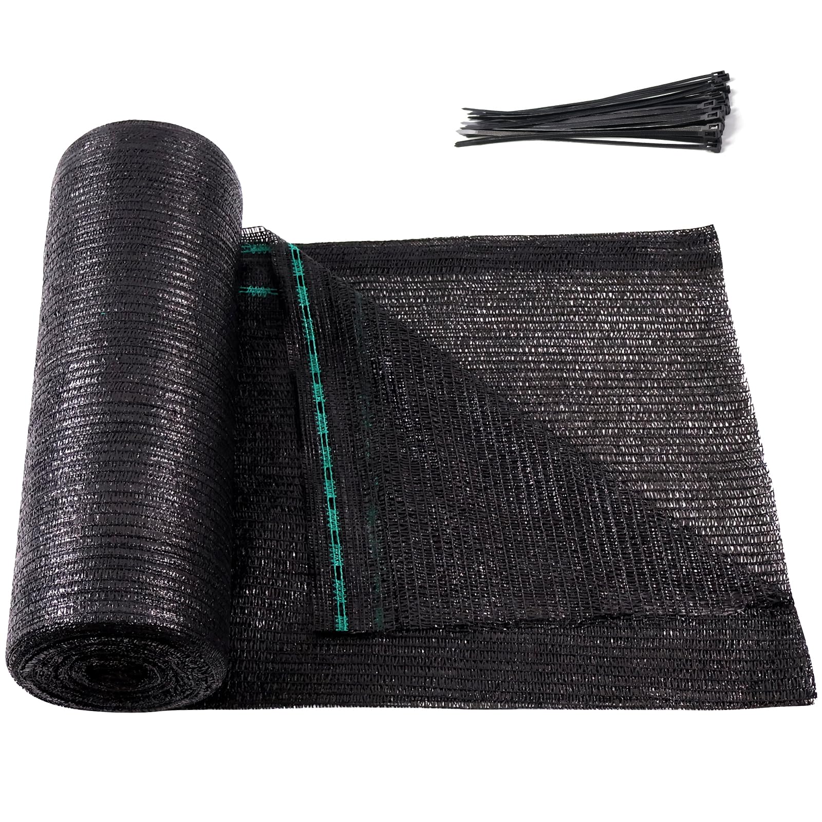 Amagenix Shade Cloth Roll 5'10" x 100 FT, Black front view