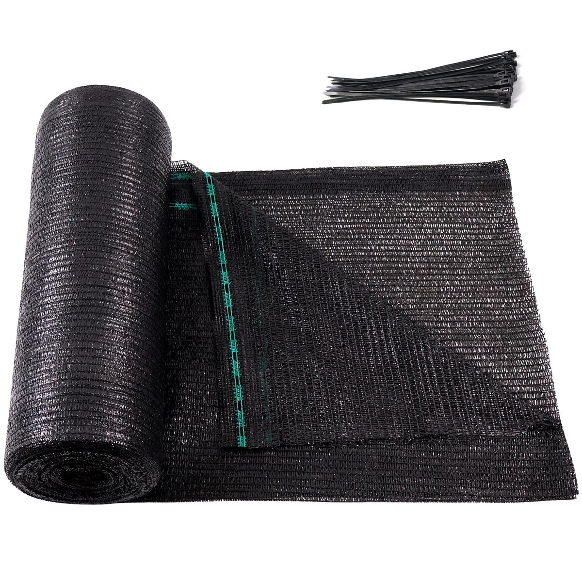 Amagenix Shade Cloth Roll 5'10" x 100 FT, Black front view
