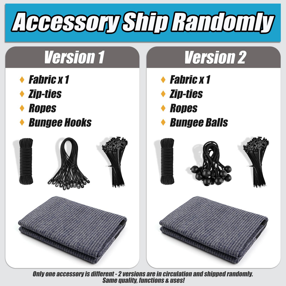 Amagenix shade cloth with zip ties and accessories