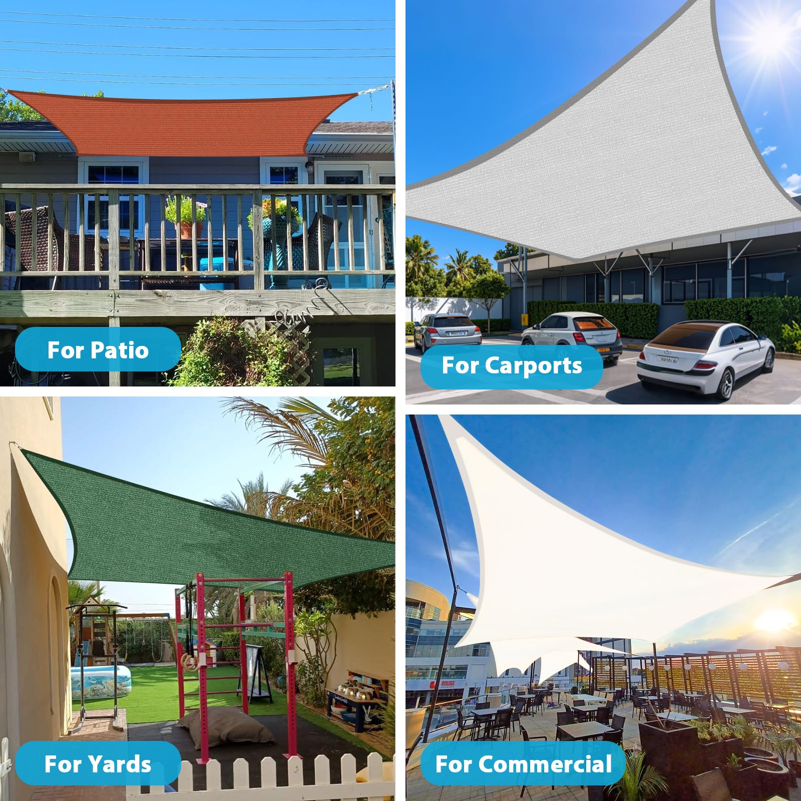 Amagenix shade sail packaging showing features