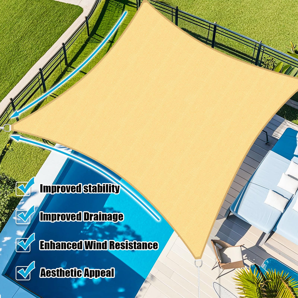 Amagenix shade sail showing breathable fabric structure