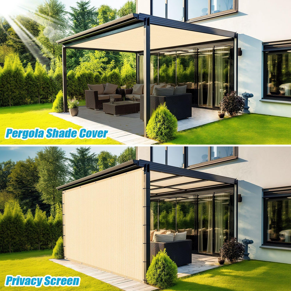 Amagenix Sun Shade Cloth in use on a pergola