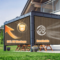 Amagenix Sun Shade Cloth showing heavy-duty grommets