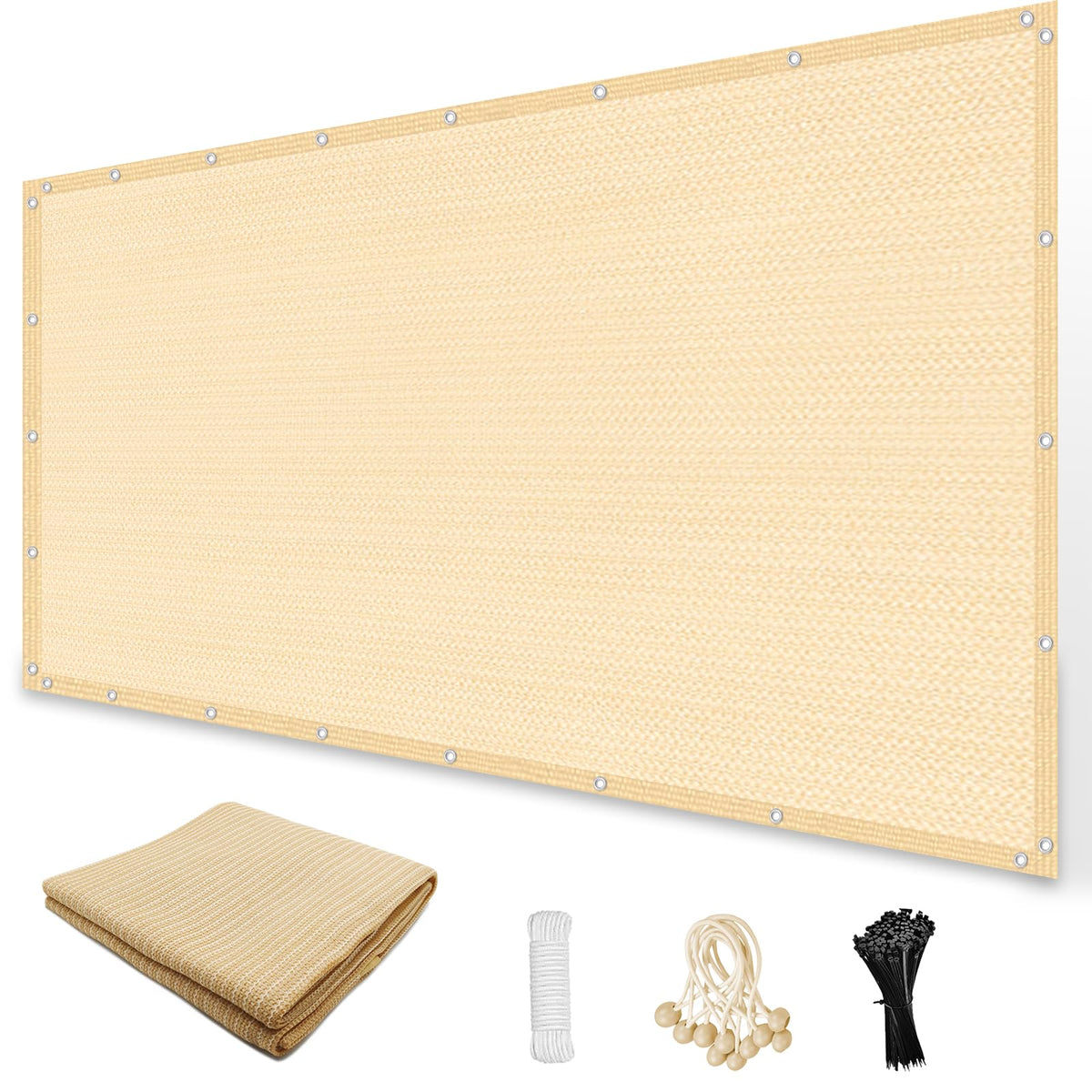 Amagenix Sun Shade Cloth Wheat model front view