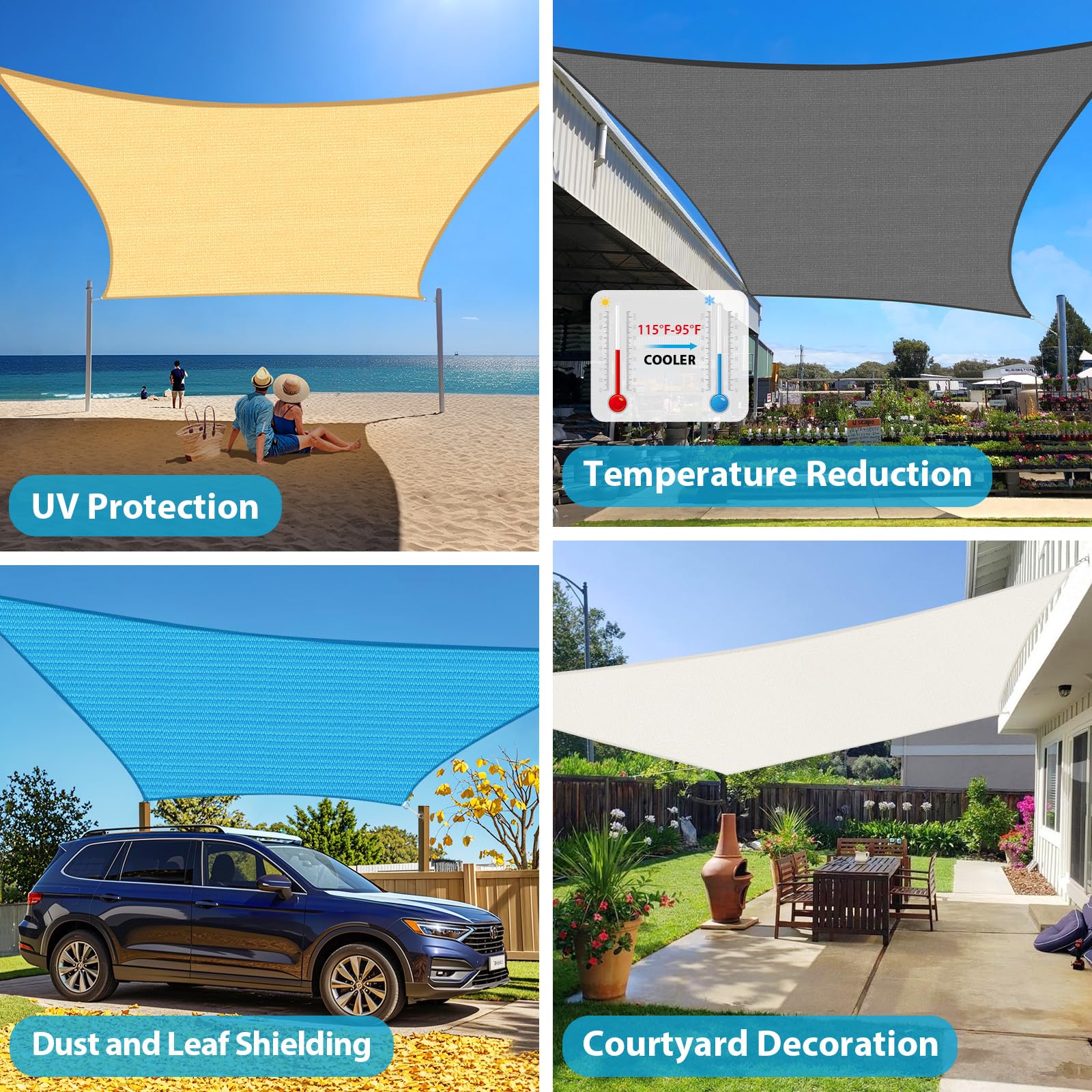 Amagenix Sun Shade Sail D-ring close-up