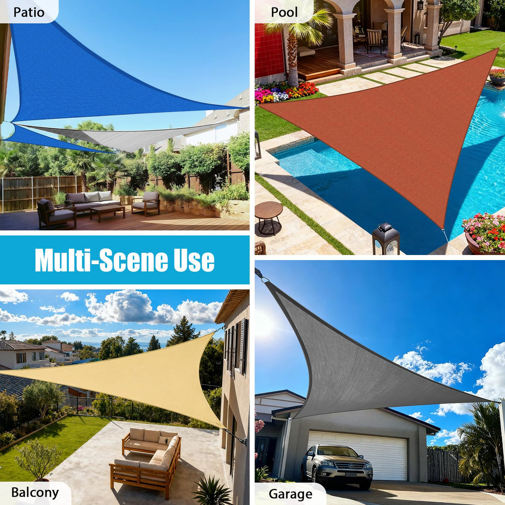 Amagenix Sun Shade Sail light grey under sunlight