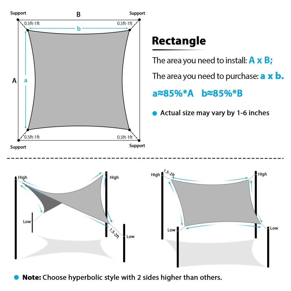 Amagenix Sun Shade Sail packaging display