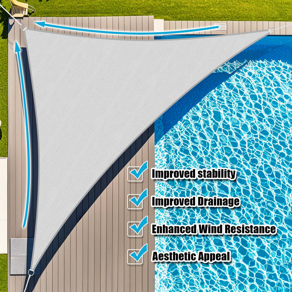 Amagenix Sun Shade Sail Triangle Light Grey outdoor setting