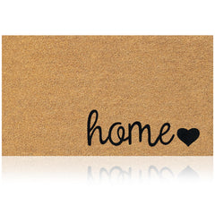 AMARU Coco Welcome Mat front view with Home Love design