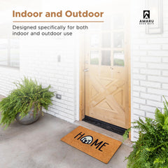 AMARU Coco Welcome Mat on a porch