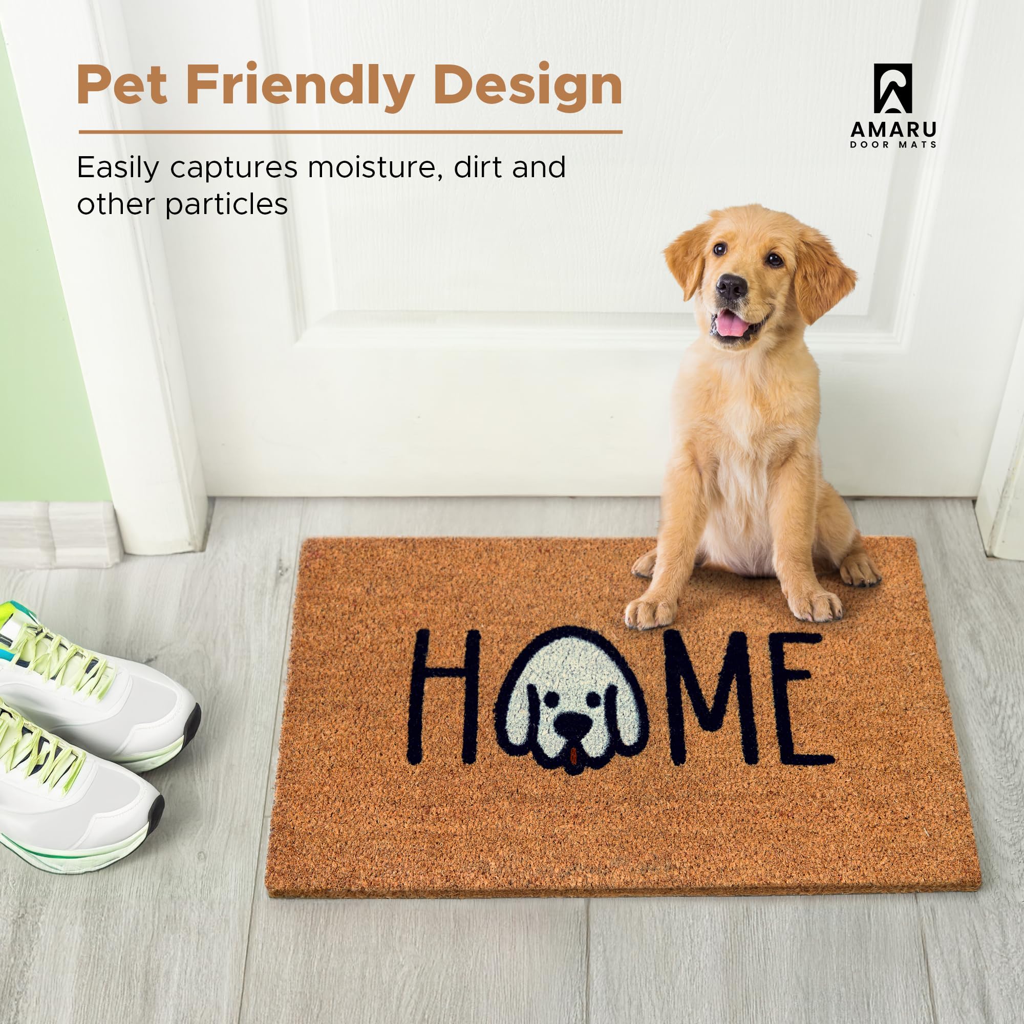 AMARU DOOR MATS Coco Welcome Mat packaging