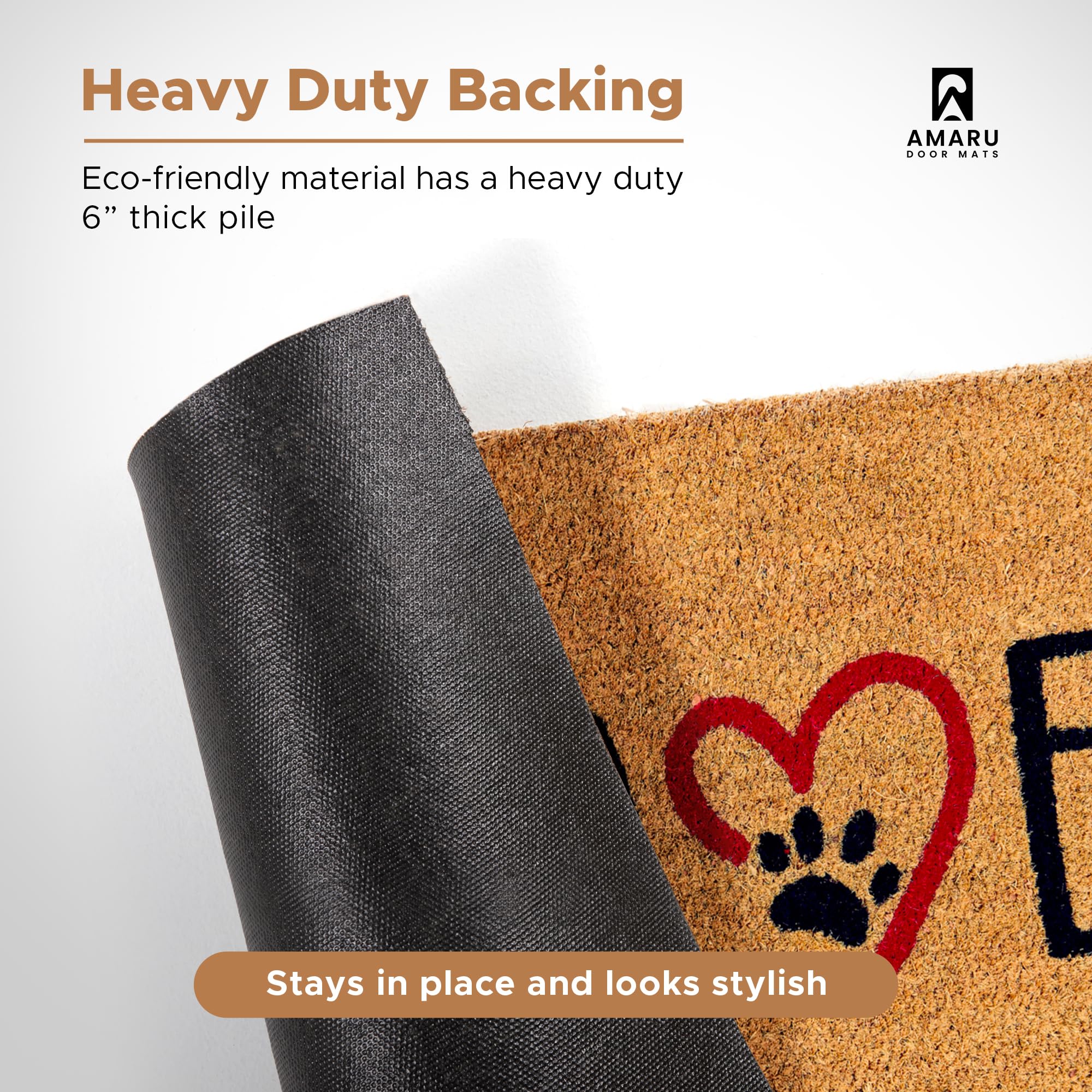 AMARU DOOR MATS Coir Welcome Mat packaging view