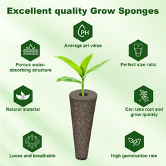 Ambgrow hydroponic sponges with tweezers and pod stickers