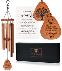 AMBOBE Memorial Wind Chimes front view with Tree of Life design
