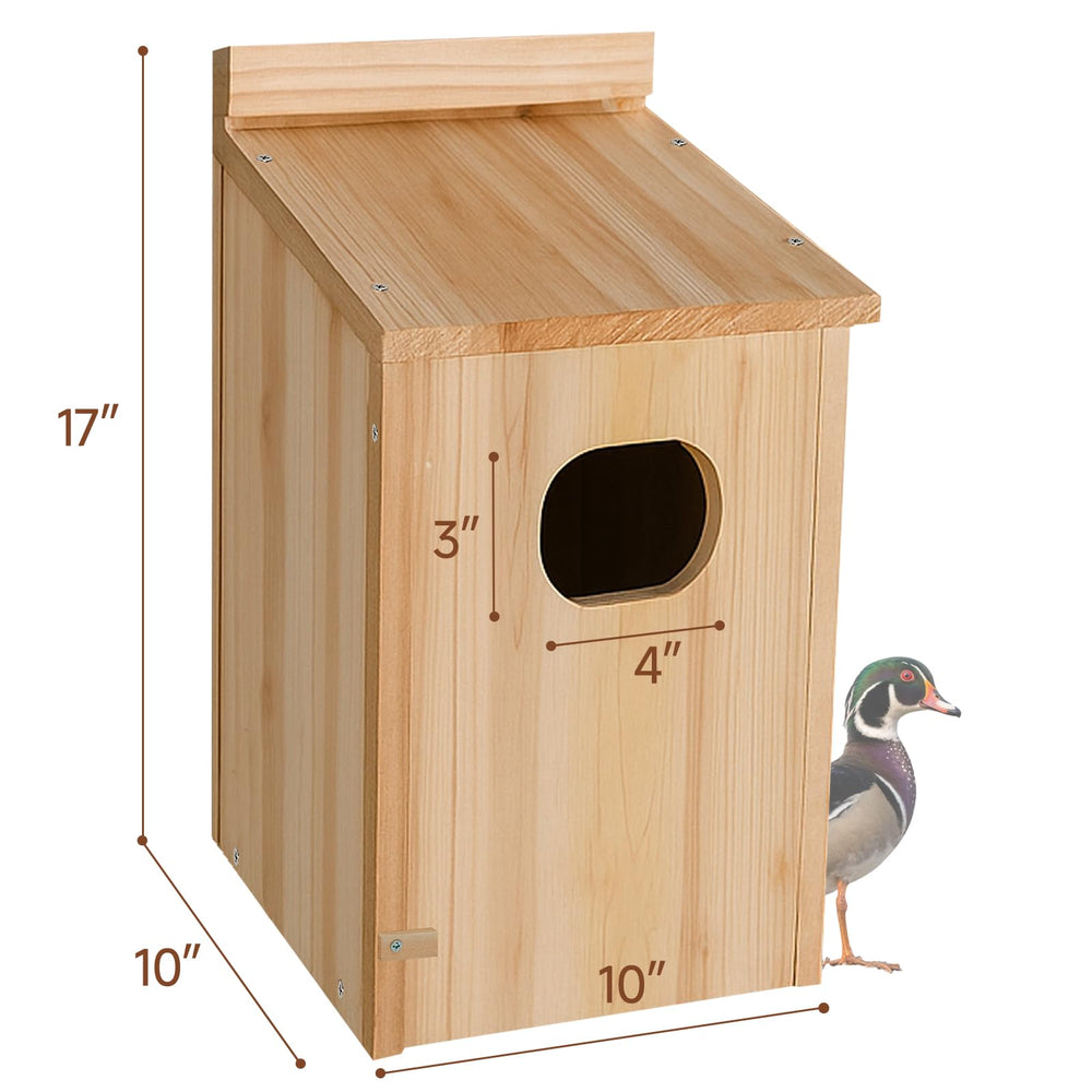 Amcortn Duck House fully assembled in outdoor setting