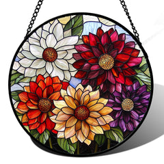 AMDERVEN 15-inch stained glass suncatcher front view