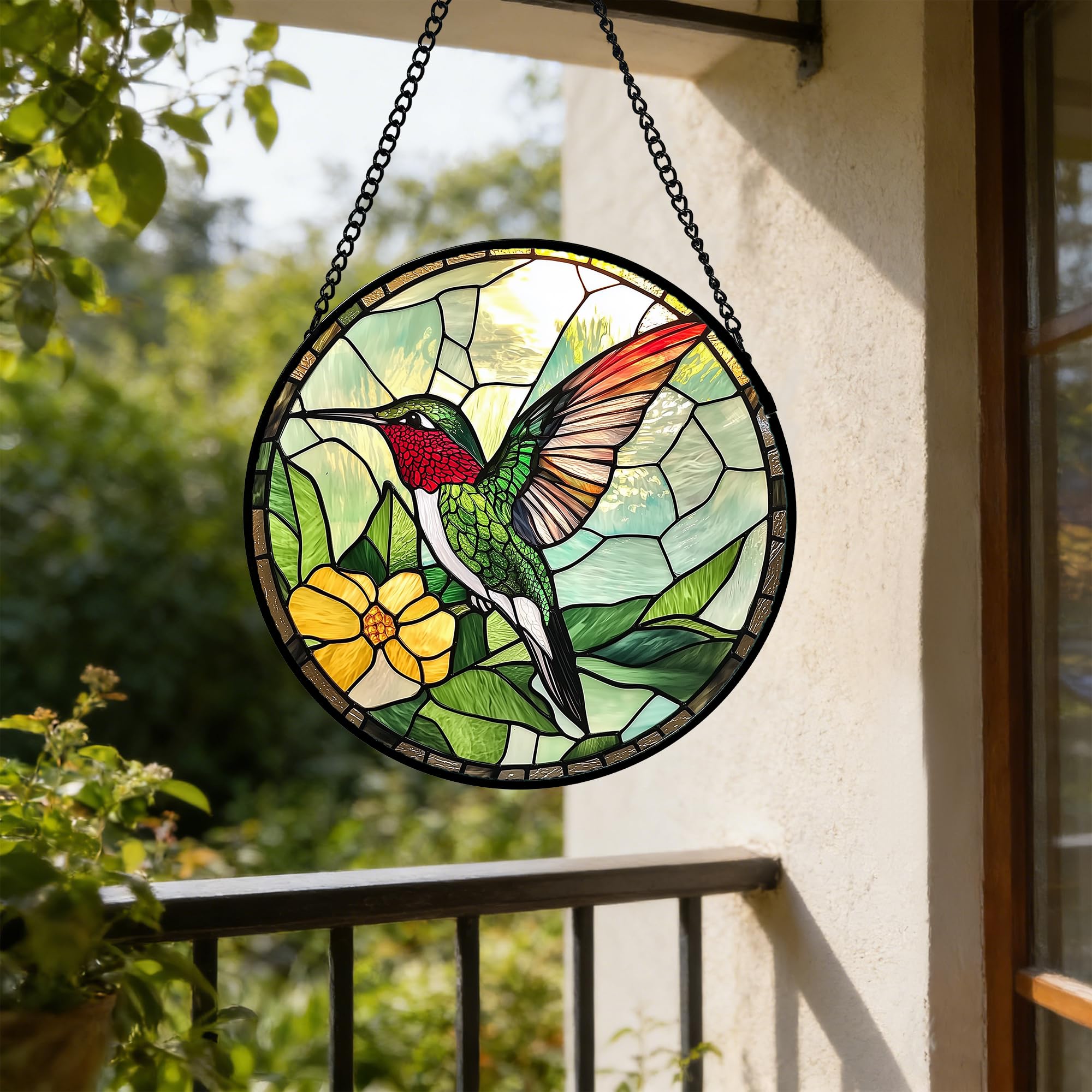 AMDERVEN Hummingbird Suncatcher with cord and hook