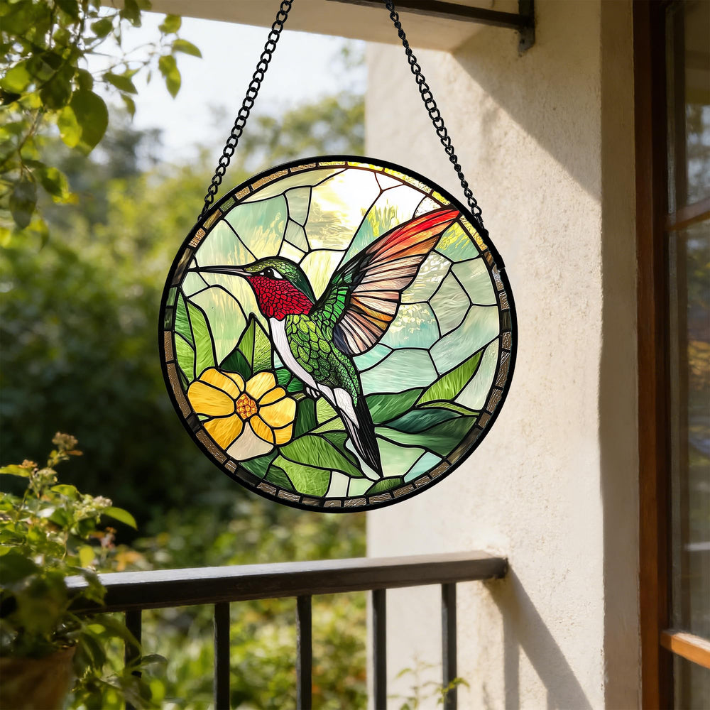 AMDERVEN Hummingbird Suncatcher with cord and hook