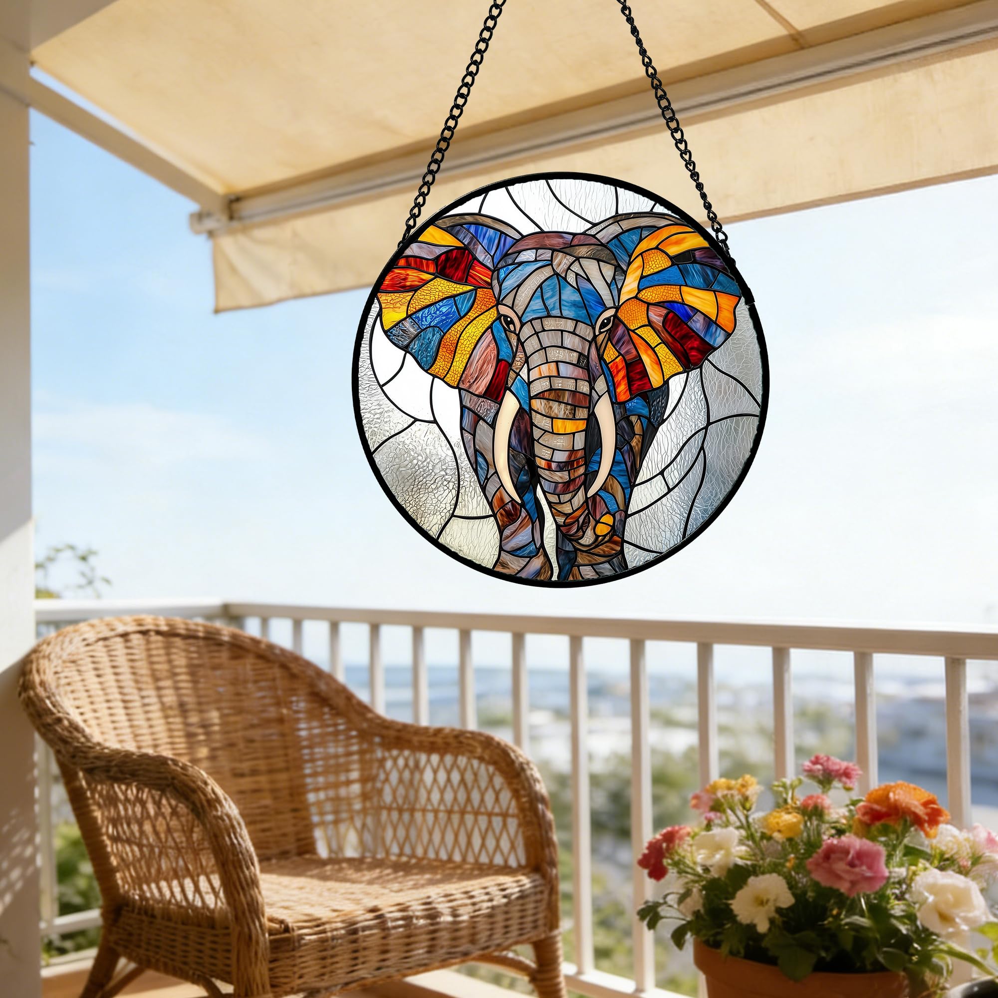 AMDERVEN Suncatcher displayed in a living room