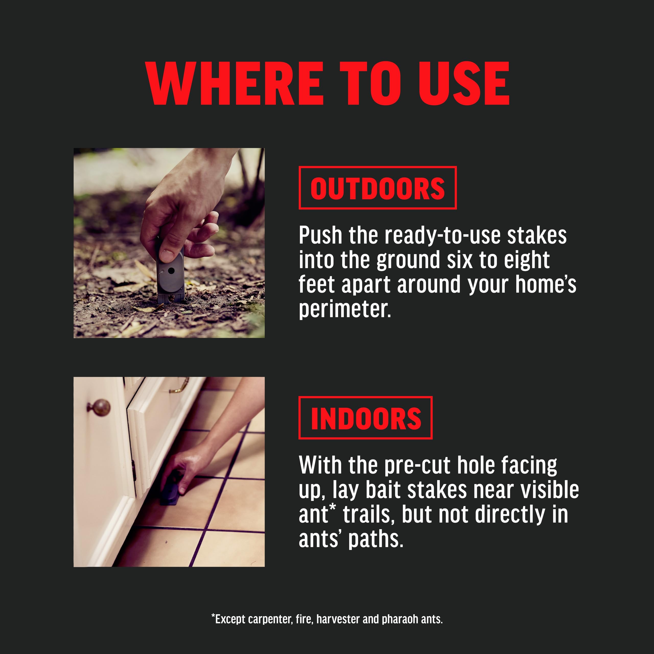 Amdro Ant Killer Bait Stations usage scenario indoors