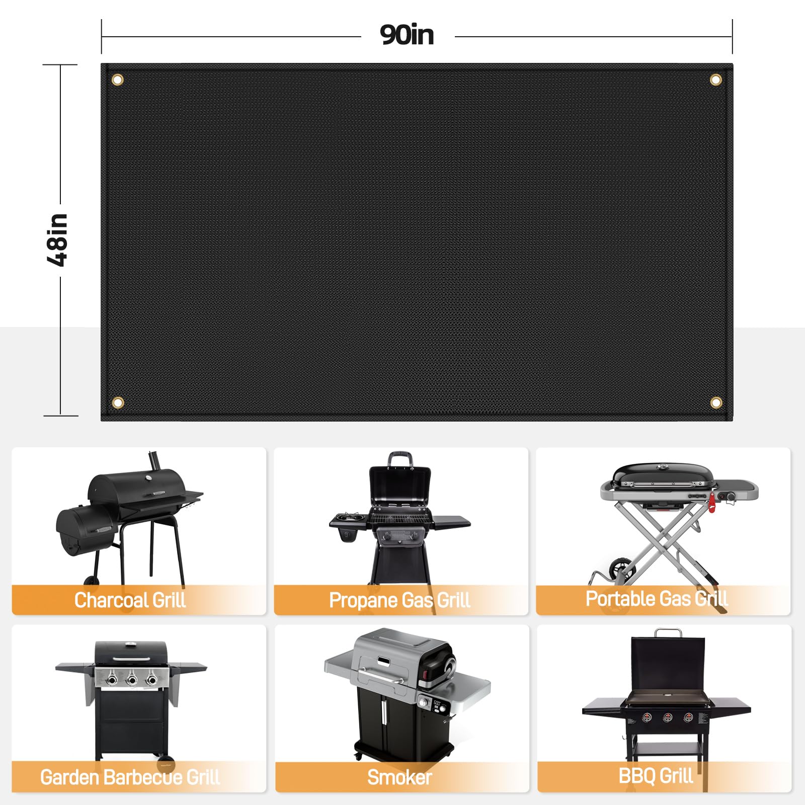 Amerbro Grill Mat corner with pre-drilled holes